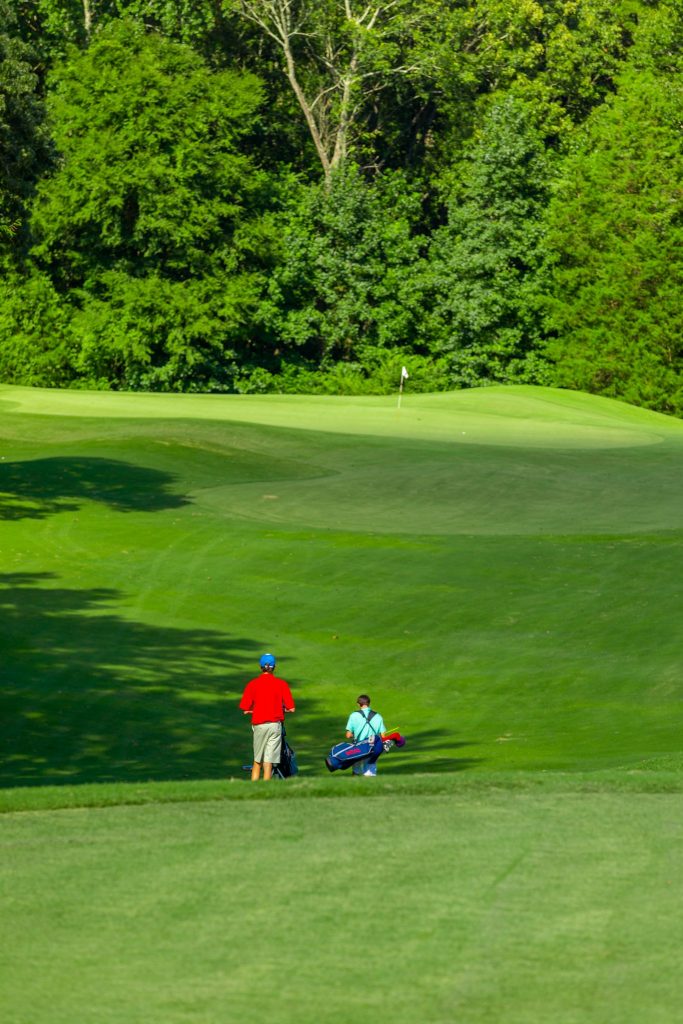 Two members at a golf course in Mississippi
